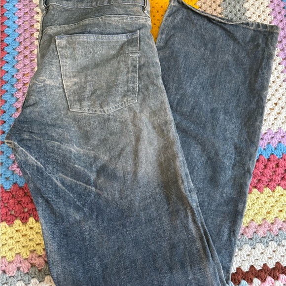 Diesel Blue Slim Straight Jeans with Vintage Fading - Picture 1 of 10